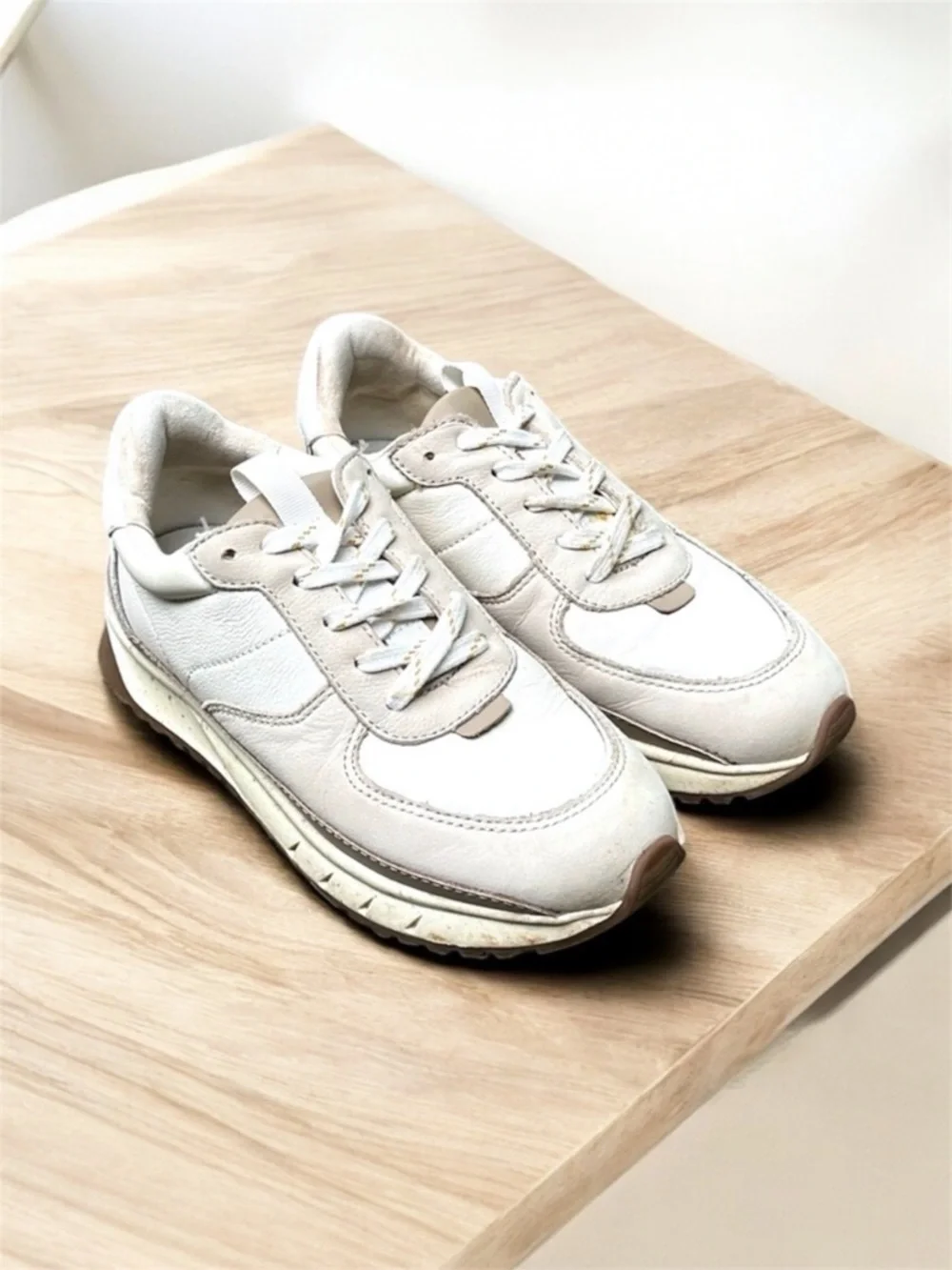 Madewell Kickoff Trainer Sneaker in Antique Cream Women’s Size 5 1/2